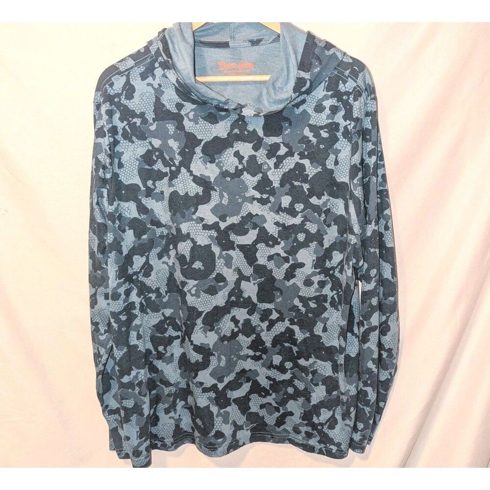 Duck Camp Hoodie Mens XL Gray Blue Outdoor Gear Camo Pullover Lightweight